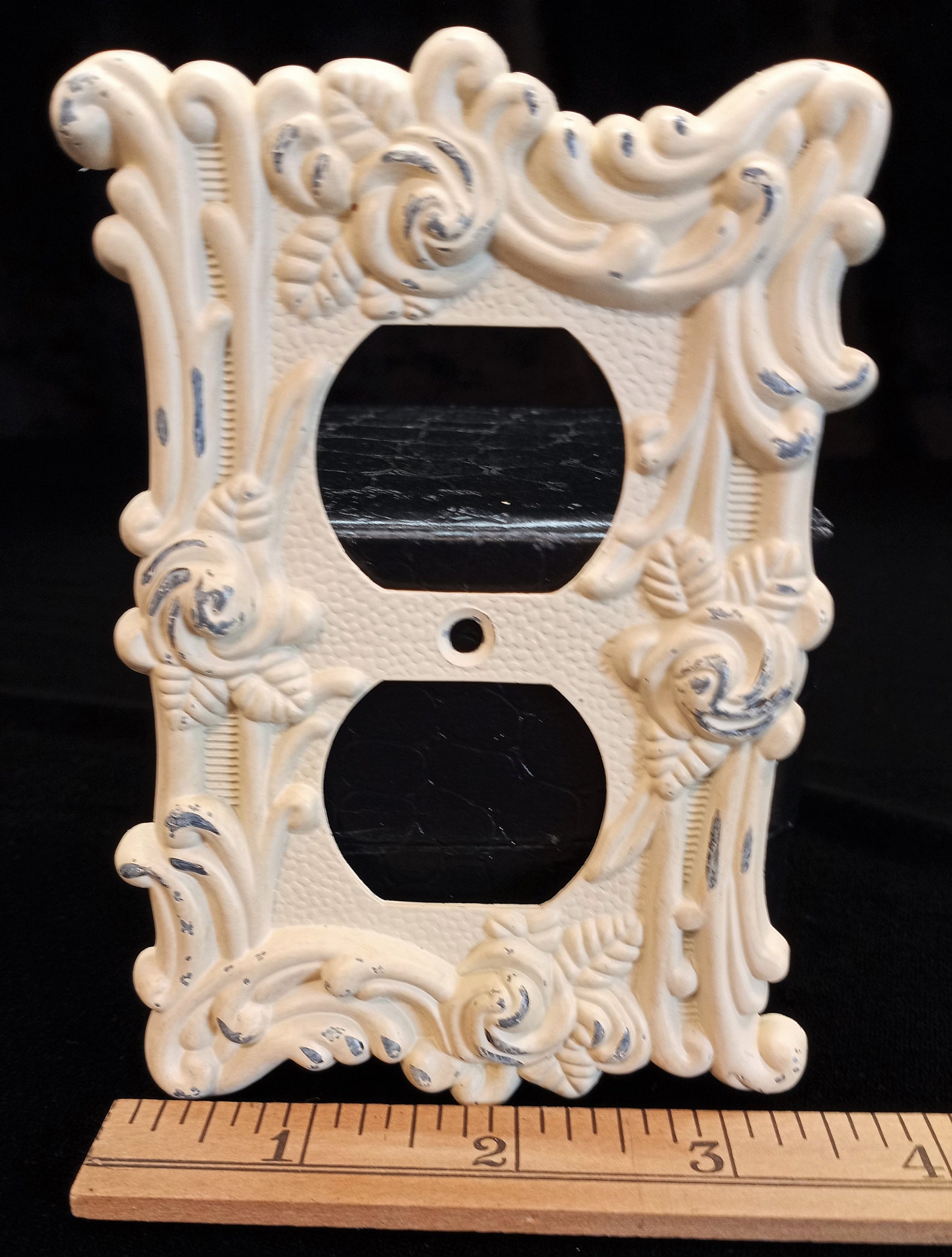 Cream White Shabby Chic Outlet Cover Decorative Outlet Cover Etsy