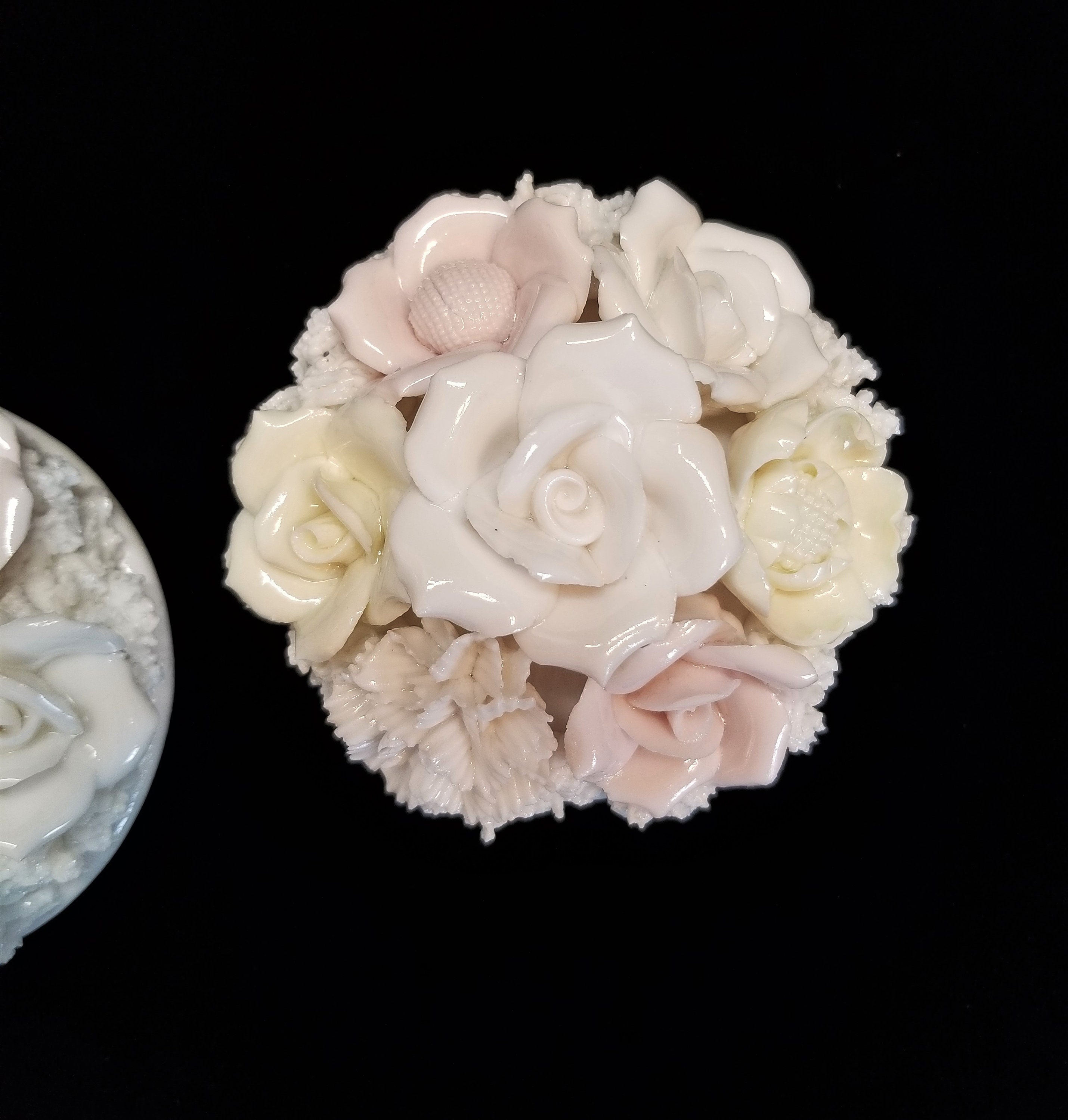 Ardalt Porcelain Floral Candle Holders, Set of Two, Pastel