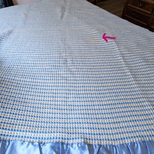 Pendleton Wool Blanket, Twin, Blue & White, Stripe Pattern, Waffle ...