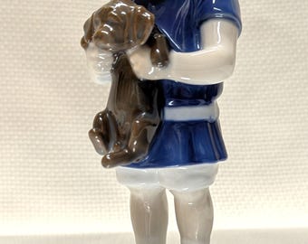 B&G Boy Holding Dog, Model #1747, Maker's Mark for 1952 to 1957