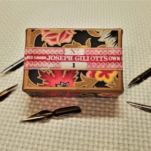 Gillott&#39;s Principality No 1 Pen Nib Box, Handmade Authentic Reproduction, Joseph Gillott, Collectible Nib Storage, Calligraphy Collectible