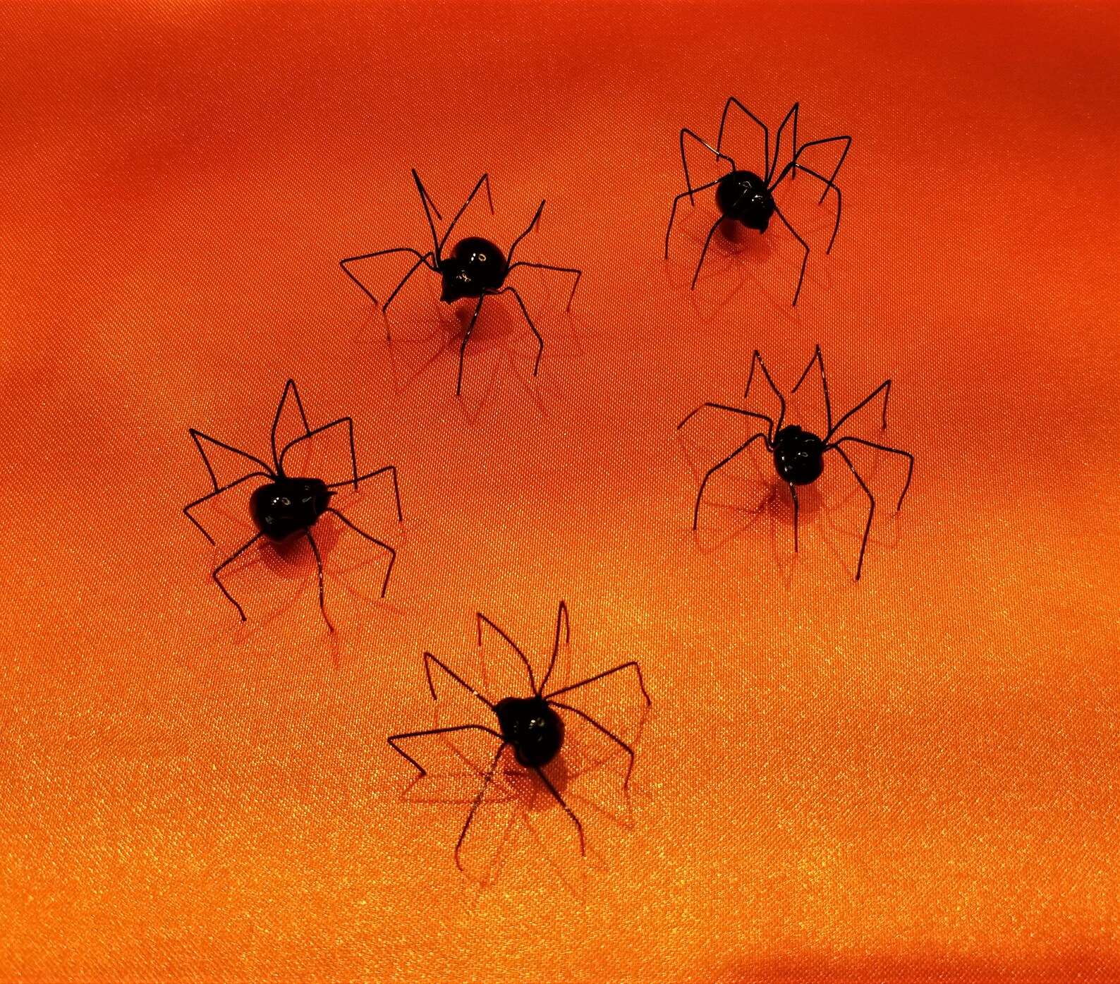 Handmade Black Widow Spiders Five Spiders Realistic Faux Etsy
