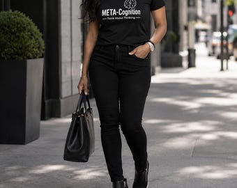 Meta-Cognition brain graphic Tee | Think About Thinking T-Shirt