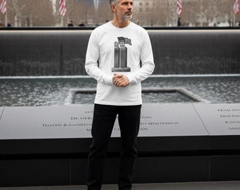 911 Commemoration Long Sleeve Tee, Never Forget Tribute Shirt, Perfect for Remembrance Day, Patriot Day, Memorial Events, Gifts for Veterans