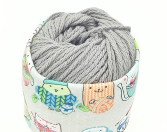 Standard Yarn Hugger: Cozy Creatures Pattern Knitters Yarn Bowl, Skein Coat