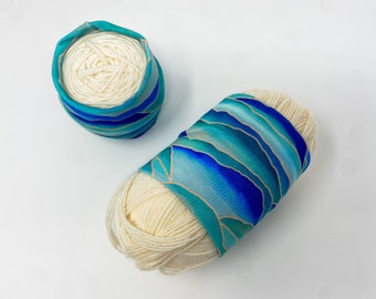 Standard Yarn Hugger: Blue Ombré Misty Mountains Knitting Crochet Notion
