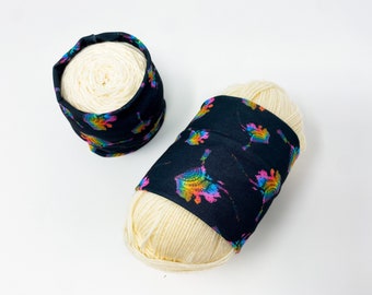 Neon Alaska state outline yarn hugger, yarn coat, portable yarn bowl, skein coat, knitting crochet notion, yarn storage, yarn wrap