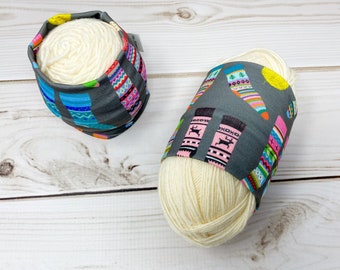 Standard Yarn Hugger: Hand Knit Socks Pattern Knitting Skein Sleeve, Yarn Storage