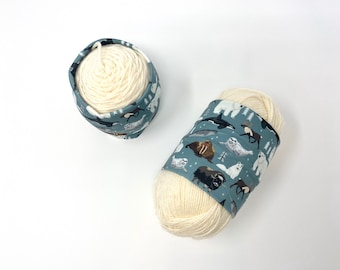 Standard Yarn Hugger: Arctic Animal Pattern Jersey Knit Skein Coat