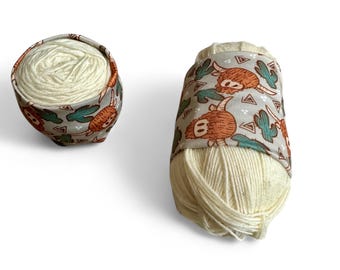 Standard Yarn Hugger: Highland Cow Pattern Jersey Knit Yarn Holder