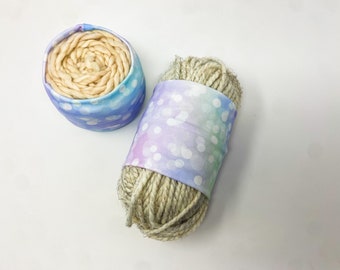 Watercolor pastel bokeh large yarn hugger, yarn wrap, portable yarn bowl, husky hugger, knitting notion, yarn sleeve gift for knitter