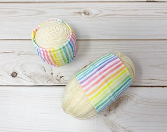 Standard Yarn Hugger: Rainbow Stripe Pattern Knitting Crochet Notion