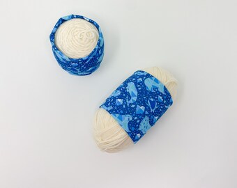 Standard Yarn Hugger: Arctic Animal Geometric Pattern Ice Blue Knitting Notion