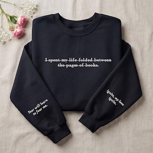 Aaron Warner Shatter Me Embroidered Sweatshirt | 45 Sector CCR Uniform | BookTok Quotes Merch | Bookish Reader Gift