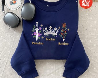 Broderad boklig tröja | Maktlös, orädd, hopplös serie | ”Kai Azer Jag älskar dig” | Romantisk citatgåva till läsare