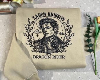 Xaden Riorson Embroidered Shirt, Xaddy Shirt, Xaden Fourth Wing Shirt, Fourth Wing Merch, Save A Dragon Shirt, Basgiath War College