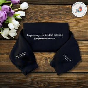 Aaron Warner Shatter Me Embroidered Sweatshirt | 45 Sector CCR Uniform | BookTok Quotes Merch | Bookish Reader Gift