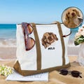 Embroidered Pet Face Canvas Tote | Custom Bag from Pet Photo – Dog Cat Lover Gift – Pet Portrait Bag - Gift for Pet Lovers product logo