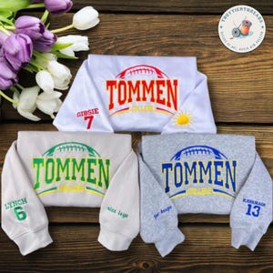 Custom Embroidered Boys of Tommen Sweatshirt, Johnny Kavanagh, Shannon, Lynch Joey, Binding 13 Book merch, Tommen College Crewneck