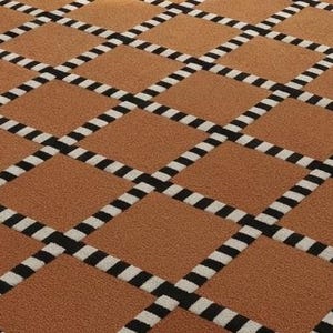 Bruin geruit handgetuft tapijt, wollen vloerkleed geometrisch raster, modern slaapkamertapijt, Scandinavisch woonkamerstatementtapijt afbeelding 5