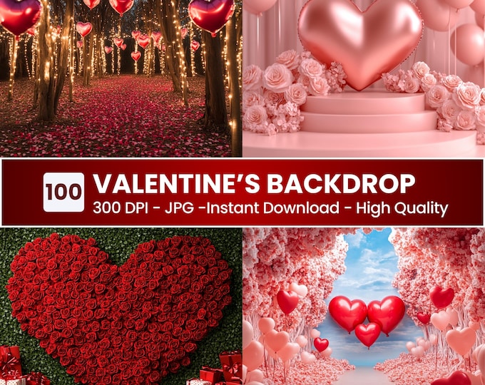 Aperturee Romantic Rose Mr Mrs Valentines Day Room Set Backdrop