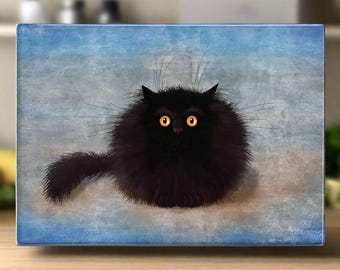 Aimant de réfrigérateur drôle de chat noir, OREO, aimant de réfrigérateur magnétique, cadeau de chat amusant pour les amoureux des chats, cadeau pour lui ou elle