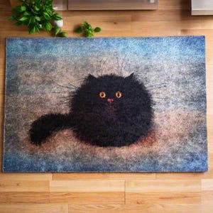 Indoor Door Mat Doormat, Oreo, Home Decor, Door Mat. Design Soft Feel Indoor, Black Cat, Fabulous Felines®