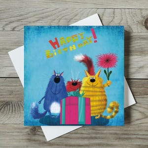 Carte d'anniversaire drôle de chat, carte drôle de chat, carte humoristique de chat, carte de chat originale, carte de chat insolite, carte d'amant de chat - beurre de cacahuète et gelée