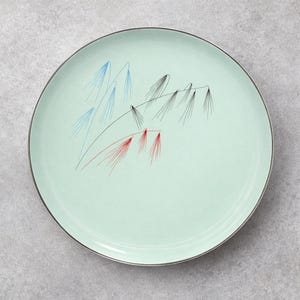 Set of 12 Mid Century Universal Ballerina Mist Plates  – Retro Atomic Dinnerware