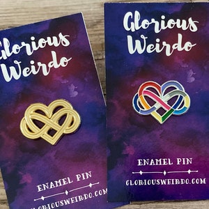 Polyamory Pride, Emaille Pin, Queer Pride, Regenbogenherz, Infinity Herz, Poly Pride, LGBT, Pansexuell Pin, Infinity Pin