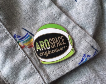 Aromantic Pride Enamel Pin, Arospace Engineer, Aro Pride, Soft Enamel, Space Helmet, LGBT Pins, Grey Romantic