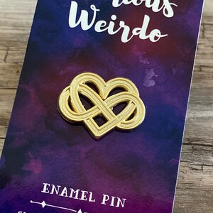 Polyamory Pride, Enamel Pin, Queer Pride, Rainbow Heart, Infinity Heart, Poly Pride, LGBT, Pansexual Pin, Infinity Pin image 3