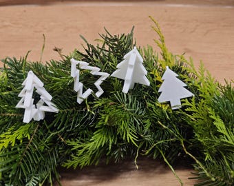 Christmas decoration pendant set of 4, Christmas tree, Christmas tree decoration, Christmas tree decoration, 3D print, tree, decoration
