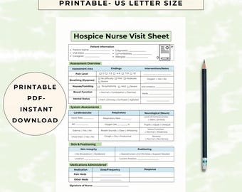 Hospice Nurse Cheat Sheet: Visit Assessment Form (PDF)