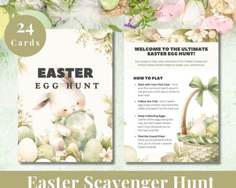 Easter Scavenger Hunt Game: Kids' Printable Activity (Instant Download)