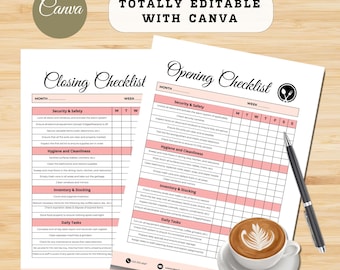 Bar Inventory Checklist: Liquor Stock Control, Editable Template (Digital PDF)