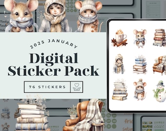2025 Winter Planner Stickers: Hot Cocoa & Fuzzy Socks (Digital Download)