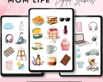 Mom Life Digitale Aufkleber: GoodNotes Planner Icons (Digitaler Download)