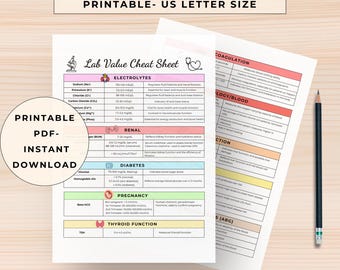 Hospice Nurse Cheat Sheet: Assessment Form & Lab Values (Printable)