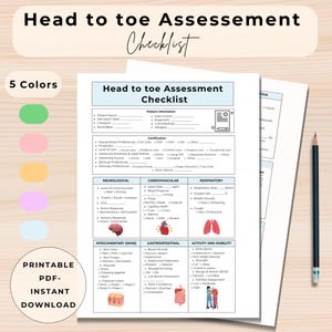 Head-to-Toe Assessment Checklist: Nursing Student Physical Exam Guide (PDF Download)