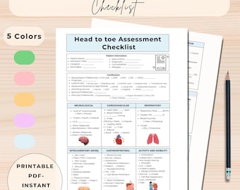 Head-to-Toe Assessment Checklist: Nursing Student Physical Exam Guide (PDF Download)