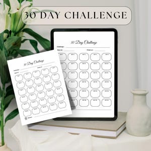 30 Day Challenge Tracker: Fitness & Savings Goal Planner (Digital Download)
