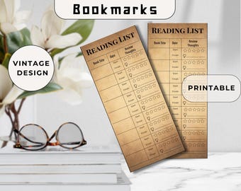 Lesezeichen-Lesezeichen: Buch-Tracker (Digitaler Download)