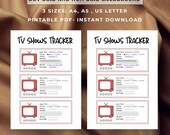 TV Shows Tracker Printable, A5 Journal Inserts (Digital Download)
