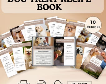 Homemade Dog Treats Recipe Book: DIY Healthy Pet Snacks (Digital Download)