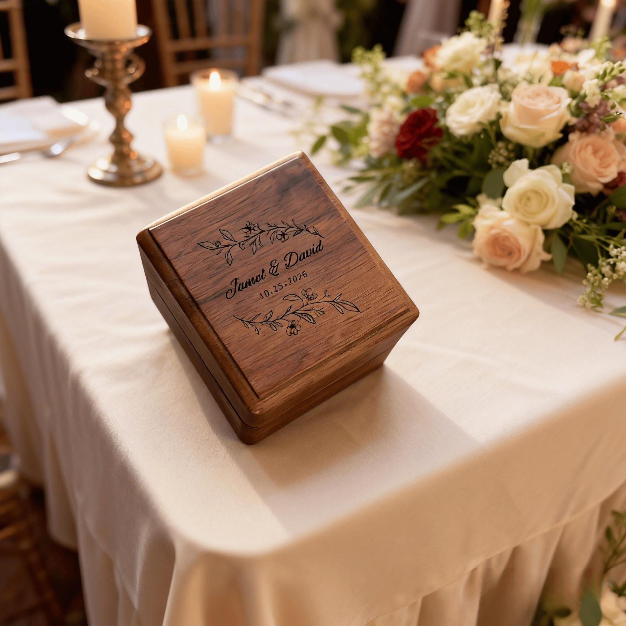 Discover Personalized Wooden Ring Box, Engagement Wedding Holder