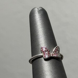 Pandora Disney Minnie Mouse Sparkling Bow Ring Size 7.5 image 3