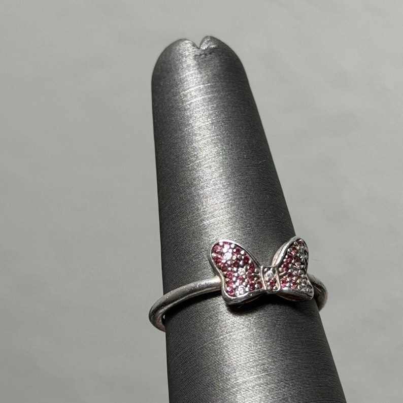 Pandora Disney Minnie Mouse Sparkling Bow Ring Size 7.5 image 3