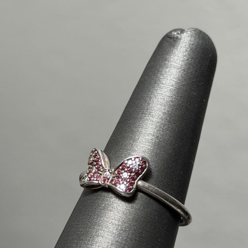 Pandora Disney Minnie Mouse Sparkling Bow Ring Size 7.5 image 1