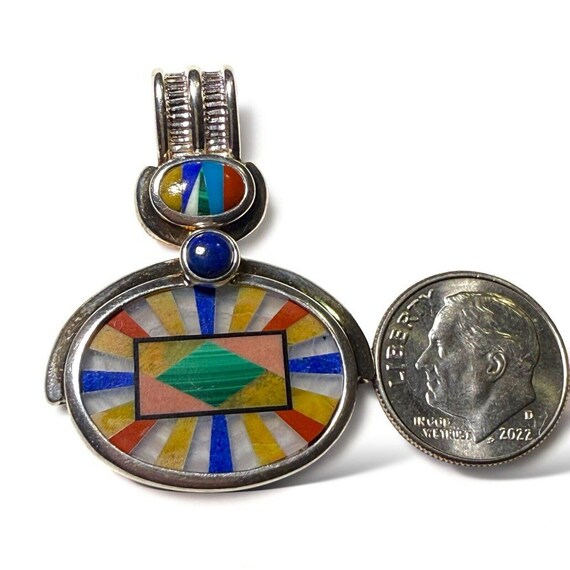 Whitney Kelly WK Lapis Sterling Inlay Pendant - Gem